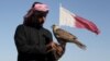 FILE - A Qatari man prepares his falcon to participate in a contest during Qatar International Falcons and Hunting Festival at Sealine desert, Qatar, Jan. 29, 2016. The kidnapping of 26 Qataris in December 2015 in the Iraqi desert while hunting, including members of the country's royal family, has highlighted the risks of pursuing the "sport of kings" at a time of heightened regional turmoil. 