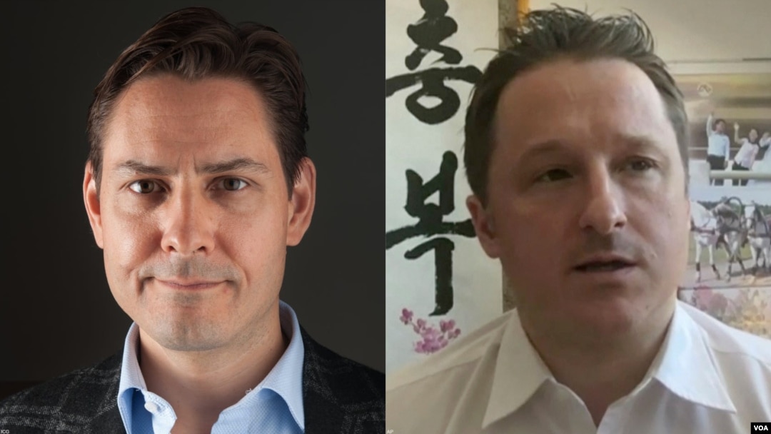 Pengusaha Kanada, Michael Kovrig (kiri) dan mantan diplomat Kanada, Michael Spavor. (Foto: dok).