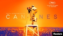FILE - The official poster of the 72nd Cannes International Film Festival released by the Cannes Film Festival organization, Paris, France, April 15, 2019. 