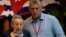 FILE - Cuba's President Raul Castro, left, gestures as he stands with Vice President Miguel Diaz Canel during the 7th Cuban Communist Party Congress in Havana, Cuba, April 16, 2016. 