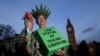 Amid Protests, British Parliament Debates Trump Visit