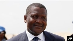 Nigerain billionaire Aliko Dangote 