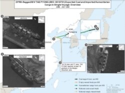 유엔 안보리 대북제재위원회 전문가 패널은 31일 공개한 보고서에서 북한 선박 '태평'호가 중국으로 석탄을 수출한 위성사진을 공개했다.