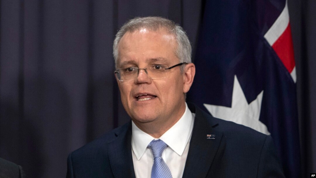 Perdana Menteri baru Australia, Scott Morrison, di Gedung Parlemen, Canberra, 24 Agustus 2018.