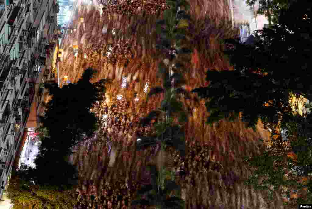 Protesters attend a demonstration demanding Hong Kong's leaders to step down and withdraw the extradition bill, in Hong Kong, China.