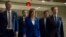 House Speaker Nancy Pelosi, D-Calif., accompanied by members of Congress, arrives for a briefing on last week's targeted killing of Iran's senior military commander Gen. Qassem Soleimani, on Capitol Hill in Washington, Jan. 8, 2020.