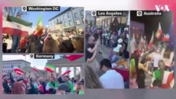 یو شمېر ایرانيانو د نړۍ په بېلابېلو سیمو کې د خامنه يي وژل کېدل ونمانځل