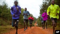 FILE: IN this representative illustration taken January 30, 2016, Kenyan runners train at a high-altitude camp. None of the persons in this photo are accused of sports doping. 
