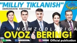 "Milliy tiklanish" partiyasining saylov uchun chiqargan reklama varaqalaridan biri