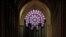FILE -- A view shows the organ and a rose window inside the Notre Dame Cathedral in Paris, France, August 28, 2017. 