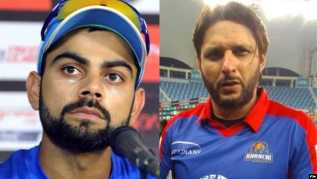 د ښي اړخ نه شاهد افريدي او کيڼ اړخ نه ويرات کوهلي