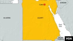 Map of Egypt showing Cairo