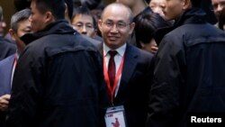 法國總統馬克龍訪華期間，在北京SOHO 3Q（共享辦公空間），SOHO中國公司董事長潘石屹參加法中人工智能論壇。（2018年1月9日資料照）。