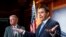 FILE - Rep. Henry Cuellar, D-Texas, speaks during a news conference at the Capitol in Washington, July 30, 2021.