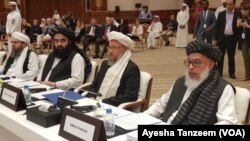 Delegasi Taliban-Afghanistan dalam perundingan dengan delegasi AS di Doha, Qatar (foto: dok). 