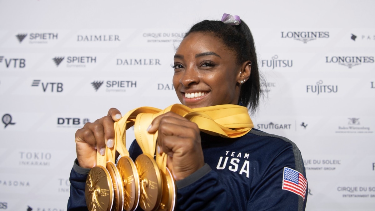 Simone Biles at Gymnastics World Championships: Golds in beam, floor