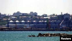 FILE: A grain terminal is seen after a Russian missile strike in a sea port of Odesa, as Russia's attack on Ukraine continues, Ukraine. Taken 7.23.2022