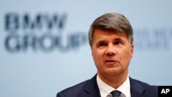 FILE - CEO of the German car manufacturer BMW, Harald Krueger, attends a news conference in Munich, Germany, March 20, 2019.