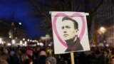 Vigil held in Berlin after the death of Russian opposition leader Alexei Navalny