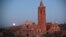 The moon rises behind the San Martin de Tours church in the old village of Belchite, in northern Spain, Nov. 14, 2016. The siege of Belchite was part of a Republican offensive in 1937 to capture Zaragoza from the Nationalists led by General Francisco Franco.