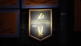 Dec 18, 2023; Los Angeles, California, USA; The Los Angeles Lakers 2023 In-Season Tournament Championship banner is unveiled at the Crypto.com Arena. Mandatory Credit: Kirby Lee-USA TODAY Sports