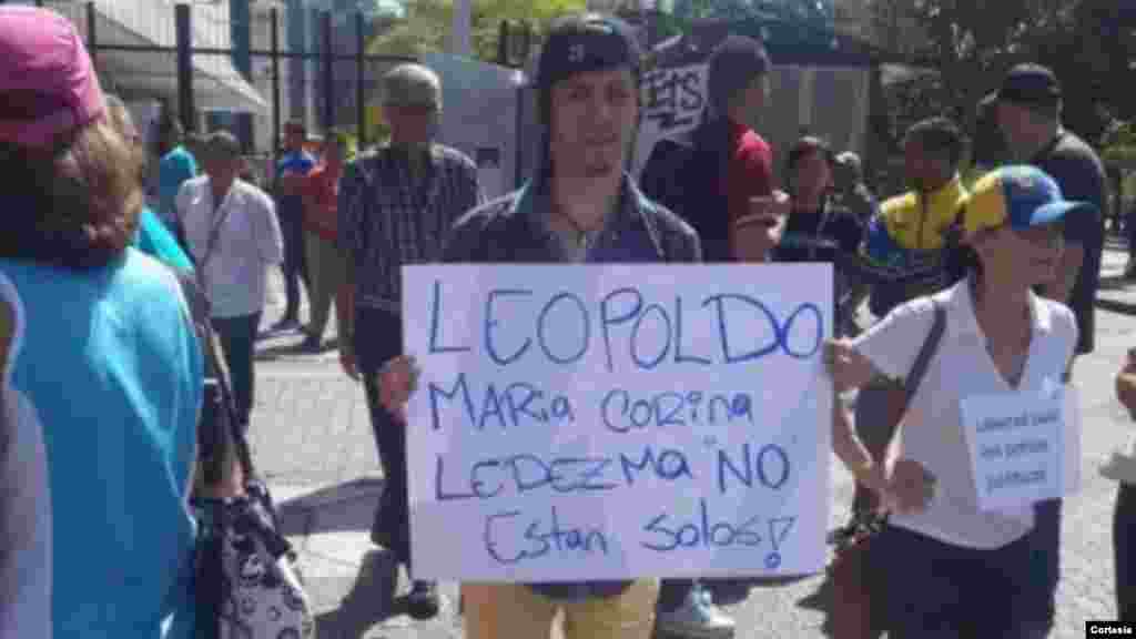 Protesta en la Ciudad de Caracas por la liberación del alcalde, Antonio Ledezma.