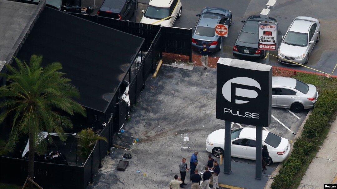 Vista aérea del club Pulse en Orlando, Florida, después del tiroteo que dejó 49 personas muertas el 12 de junio de 2016. 