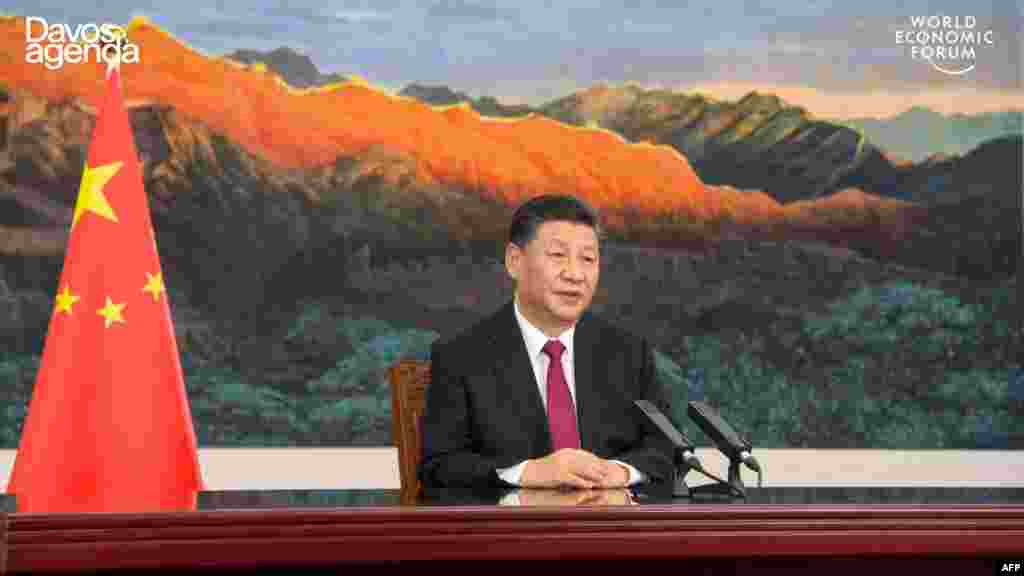 시진핑 중국 국가주석이 온라인으로 진행된 스위스 다보스 세계경제포럼에서 화상으로 개막 연설을 했다. 