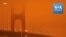 Ciel orange à San Francisc à cause des incendies historiques