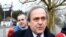 Michel Platini arrive au siège de la FIFA, Suisse, le 15 février 2016.