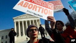 Militants pro-choice devant la Cour suprême des États-Unis, Washington, 18 janvier 2019.