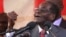 FILE - Zimbabwe President Robert Mugabe gestures as he addresses supporters of his ruling ZANU-PF party at Harare International Airport, Zimbabwe, Sept. 24, 2016. 