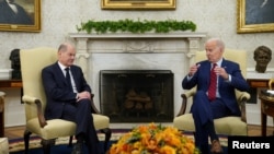 Biden meets German Chancellor Scholz at the White House in Washington