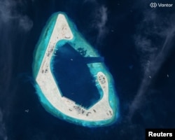 南中国海羚羊礁的卫星图像。(2026年9月25日)