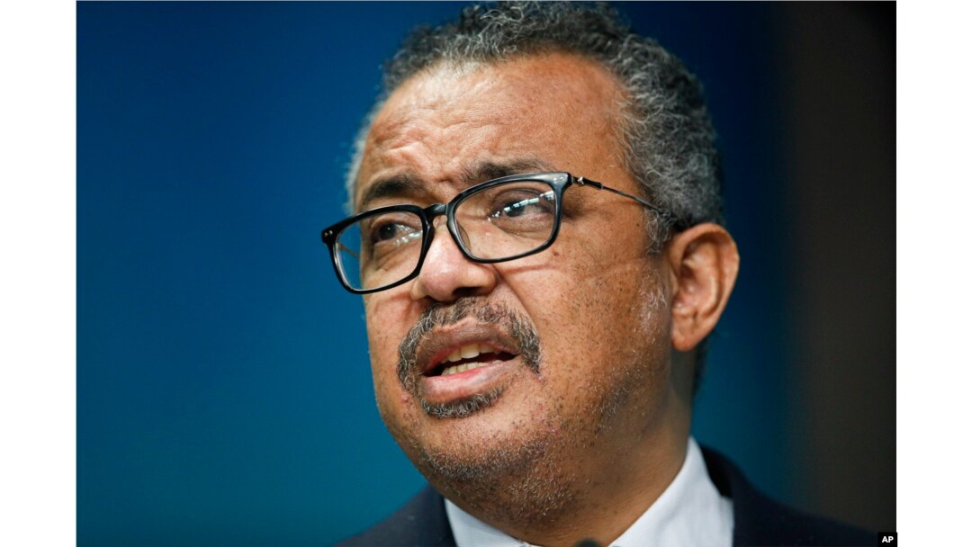 Sekjen WHO, Tedros Adhanom Ghebreyesus, berbicara dalam konferensi pers di KTT Uni Eropa-Afrika di Brussels pada 18 Februari 2022. (Foto: via AP)