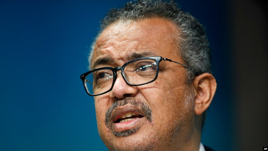Direktur Jenderal Organisasi Kesehatan Dunia (WHO) Tedros Adhanom Ghebreyesus berbicara dalam konferensi pers di Brussels, Belgia, pada 18 Februari 2022. (Foto: Johanna Geron/Pool via AP)