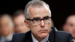 FILE - FBI acting director Andrew McCabe listens during a Senate Intelligence Committee hearing about the Foreign Intelligence Surveillance Act, on Capitol Hill in Washington, June 7, 2017.