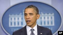 President Barack Obama speaks in the briefing room of the White House in Washington to address the status of U.S. forces in Iraq, October 21, 2011.