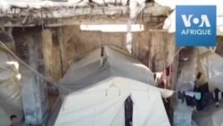 En Syrie, un stade de football abrite les déplacés d'Idleb