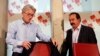 French Force Ouvriere (FO) labor union General Secretary Jean-Claude Mailly (L) and French CGT trade union head Philippe Martinez attend a news conference in Montreuil, outside Paris, France, June 22, 2016.