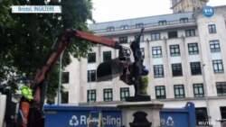 Köle Tüccarının Yerine Yerleştirilen Protestocu Heykelini Belediye Kaldırdı