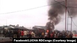 Manifestations pour réclamer les élections avant fin 2017 à Goma, RDC, 30 décembre 2017. (Facebook/LUCHA RDCongo)