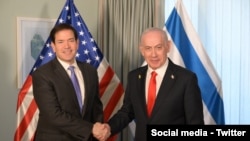 Wezîrê Derve yê Amerîka Marco û RubioSerokwezîrê Îsraîlê Benjamin Netanyahu
