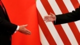 Trump Xi hand shake 20171109