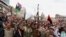 After the start of a Saudi-led airstrike campaign, Shiite rebels known as Houthis protest in Sana'a, March 26, 2015. 