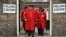 Chelsea Pensioners leave after voting in the EU referendum, at a polling station in Chelsea in London, Britain, June 23, 2016. 