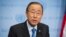 Sekretaris Jenderal PBB, Ban Ki-moon berbicara kepada media di markas PBB di New York (foto: dok). 