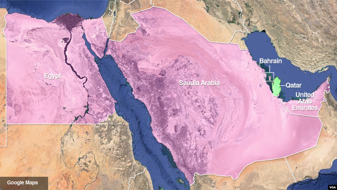 قەتەر، سعودیە، ئیمارات، میسڕ، بەحرەین