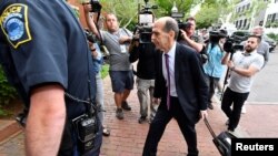 Mitchell Garabedian, attorney for the man who accused actor Kevin Spacey of sexual assault, arrives for a hearing at Nantucket District Court in Nantucket, Massachusetts, U.S., July 8, 2019. 