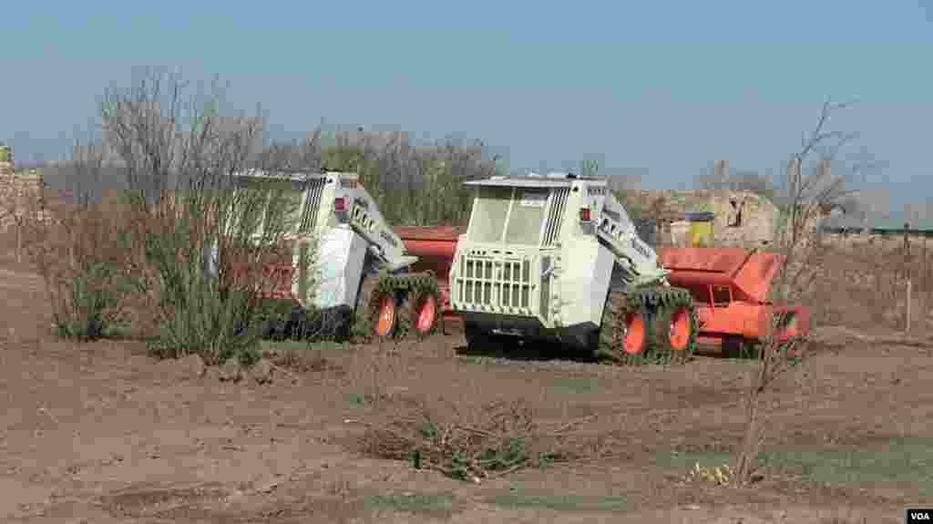 Cocuq Mərcanlı kəndi, mina təmizləyən maşın